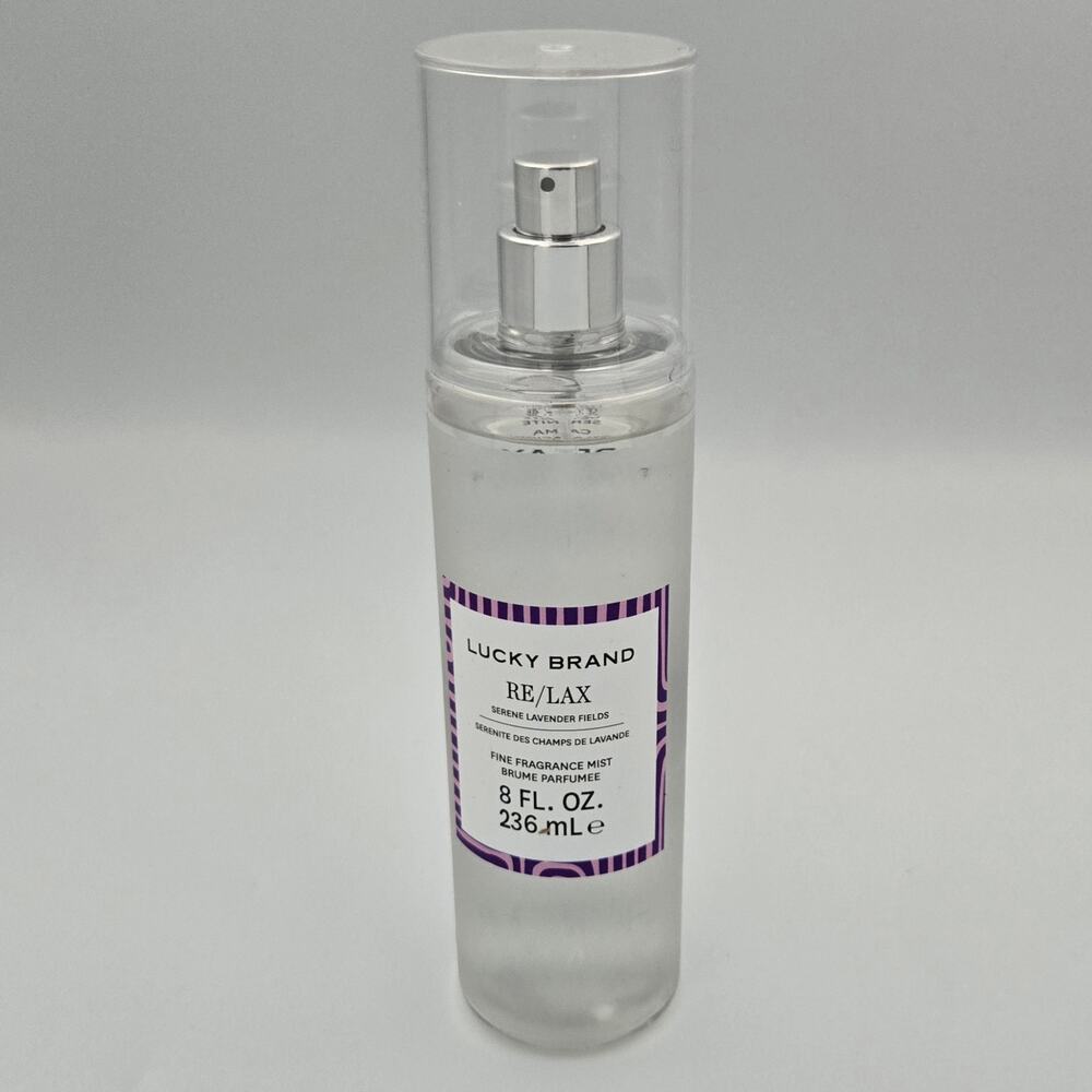 Lucky Brand Re/Lax Serene Lavender Fields Fine Fragrance Mist 8 Fl. Oz. NEW